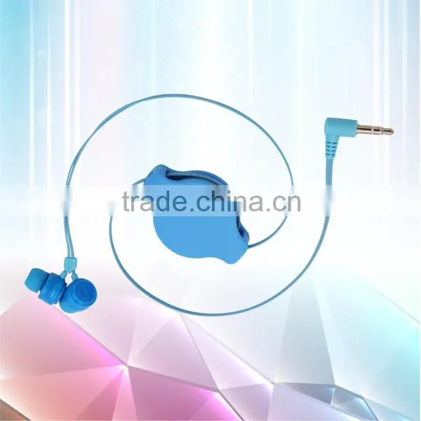 3.5mm Stereo In-ear Design Cute Candy Color Double Retractable Earphone Earbuds for MP3 MP4 for Android Samsung HTC LG IOS photo-4