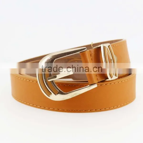New Designer Ladies Leather Belt With High Quanlity Brown pu Leather Buckle in Yiwu photo-2