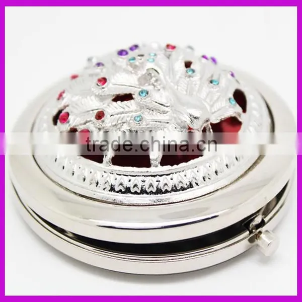 Factory Customized Rhinestone Crystal Bling Compact Mirror photo-4