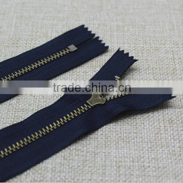 3# Auto Lock Close End Bronze Metal Zipper for Jeans Wholesale Cloth Accessories Zipper photo-5