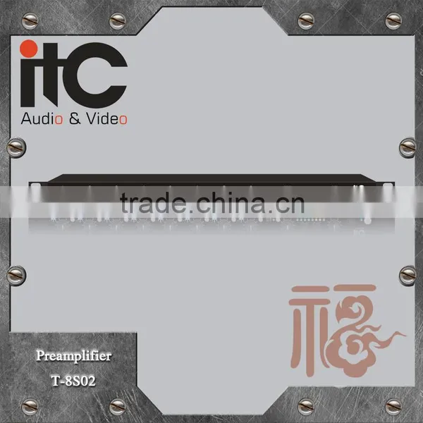 ITC T-8S02 8 Switchable Mic/Line Input 2 Out Microphone Preamplifier Audio photo-2