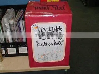 Red Large Cardboard Donation Box photo-2