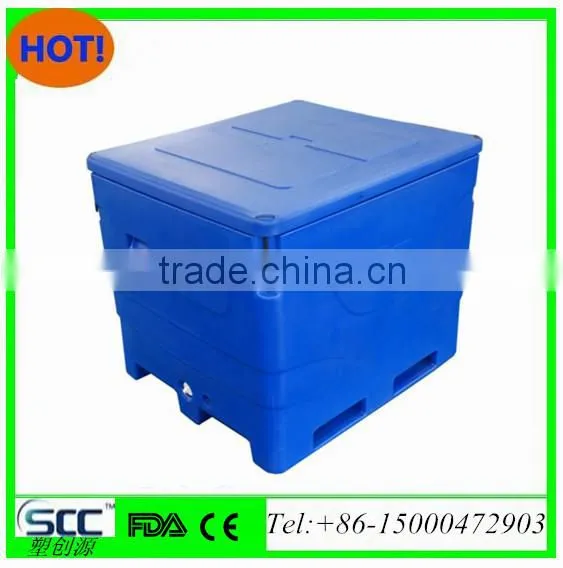 Isothermal Bins for Fish, Shrimp Harvest 1000L Bins, Double Wall Injection PU (polyurethane) photo-2