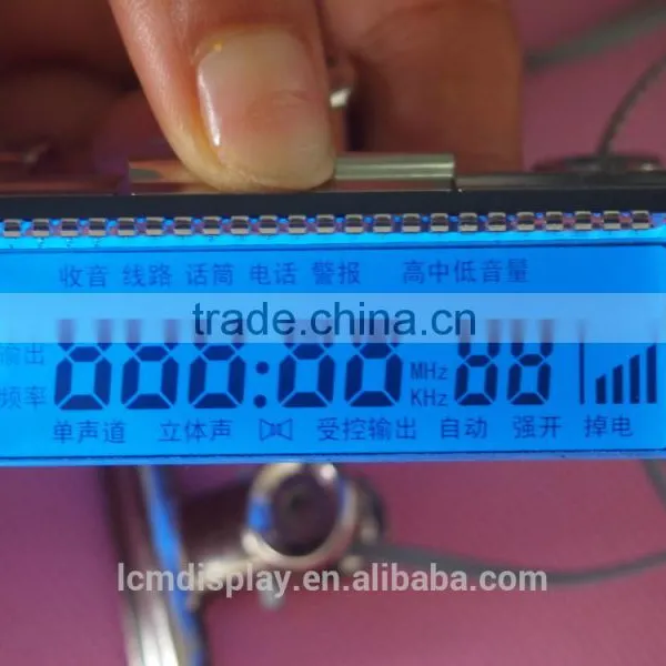 Custom Blue Led Backlight See Through Lcd Display Panel for Car Audio photo-3