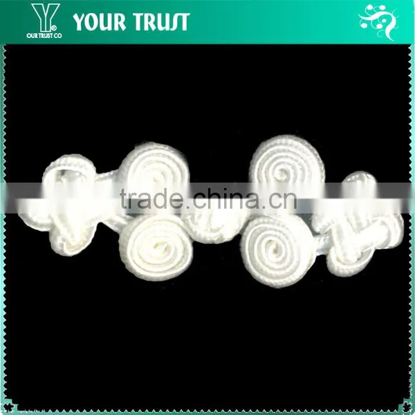 Height 18.5 Centermeter All White Sew On 100% Nylon Chinese Knot Frog Buttons photo-3