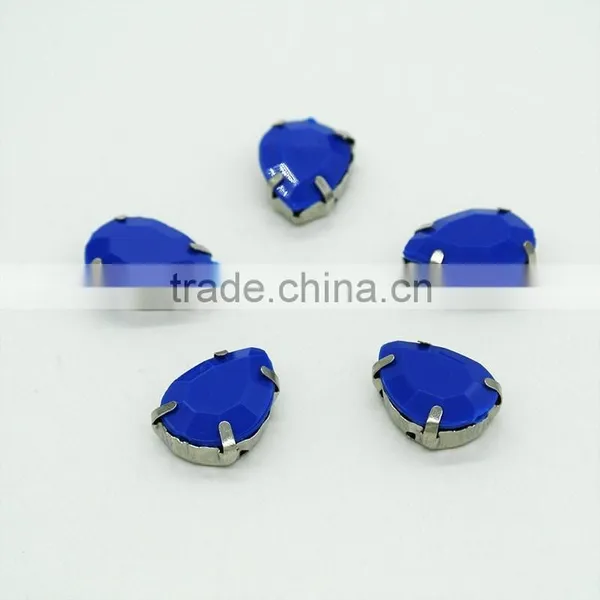CE Teardrop Pear Claw Metal Base Setting Acrylic Jewel Rhinestone DIY Fashion Decoration Craft Fitting Garment Bags Accessories photo-3