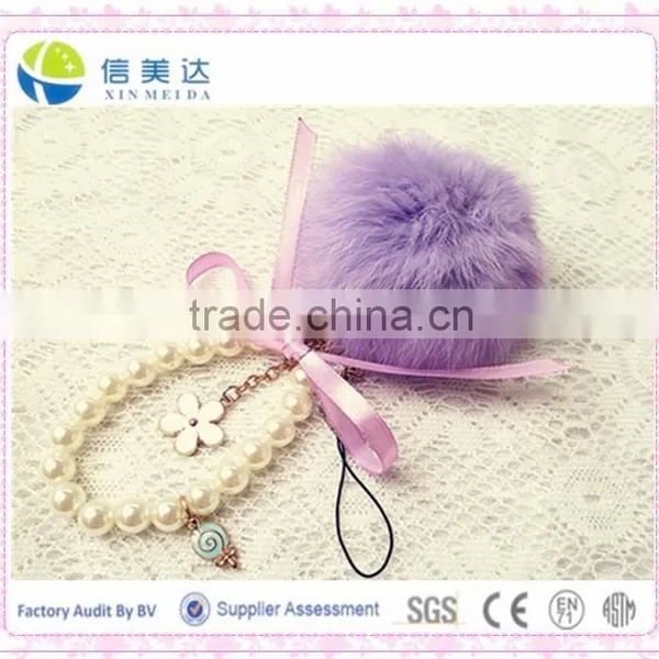 Fashion Plush Mobile Phone and Bag Pendant/String of Pearls Keychain Plush Toy photo-6
