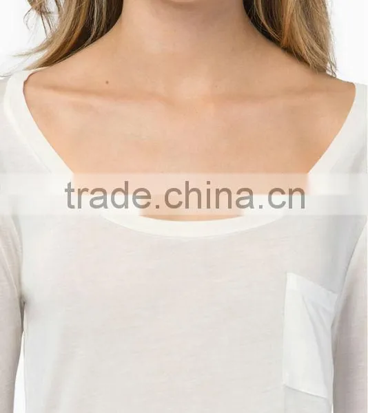 2015 Women T-shirt Wholesale Custom T-shirt for Woman Wear Apparel Online Shopping China photo-3