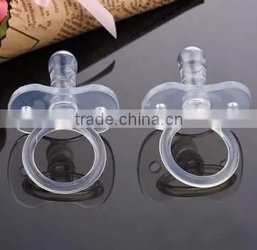 100% Silicone Transparent Baby Pacifier Funny Pacifier BPA Free Baby Pacifier Silicone Soother