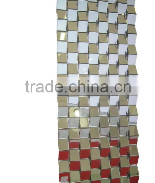 Top Selling Handmade Modern Wave Design Multi-faceted Decorative Wall Mirror