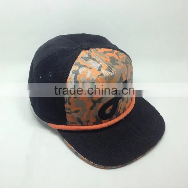 Custom 5 Panel Snapback Caps / High Quality 5 Panel Cap / Flat Brim 5 Panel Cap photo-3