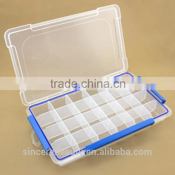 Three Face Buckle Transparent Plastic Storage Box,Removable Storage Box