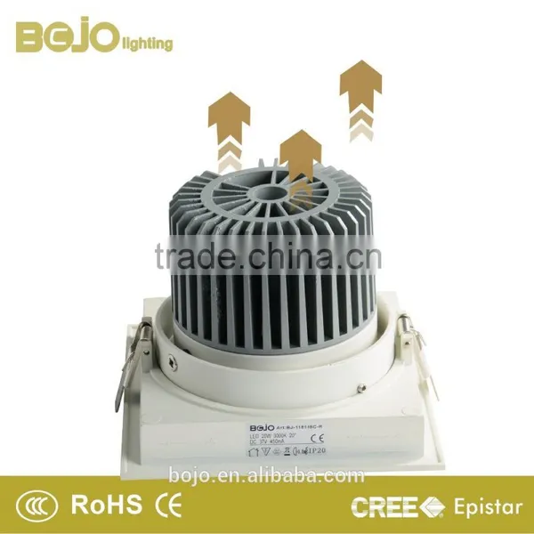 Square White 20w Cob Led Downlight With Aluminum Heat Sink photo-3