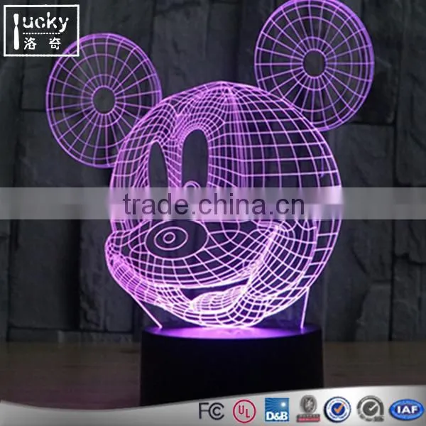 Acrylic Colorful LED Glowing Mickey Mouse,Custom LED Night Light photo-4