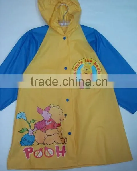 Yellow 100%waterproof Pvc Raincoat - Buy Pvc Raincoat,Teenage Raincoats,Yellow Fashion Pvc Raincoat photo-4