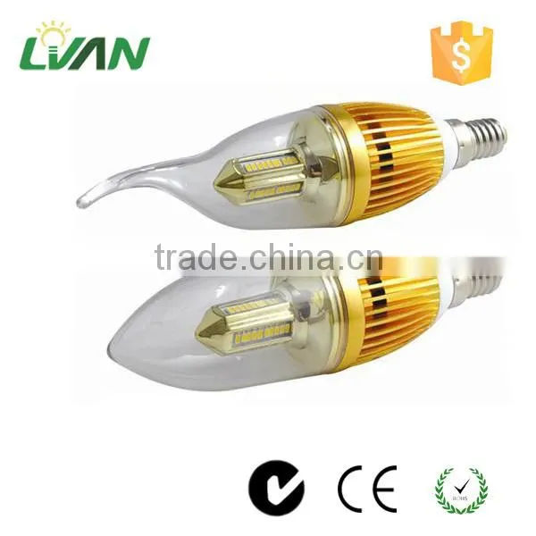 Aluminum Lamp Body E14 Led Candle Bulb 85-265v for Decorativing Use photo-2