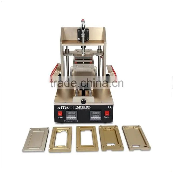 2015 Full Set LCD Screen Repair Refurbished Kit 5 in 1 Separator +Vacuum Laminator + Film Laminating Machine+ OCA Glue Remover