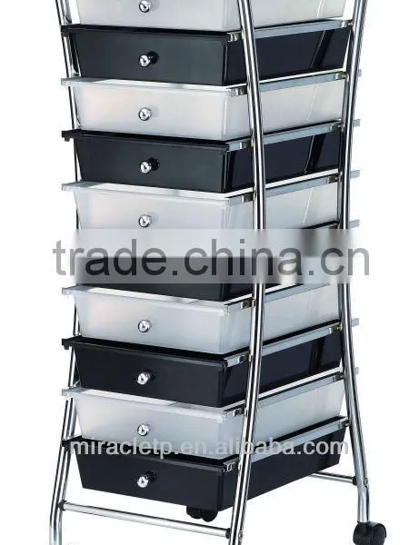 10 -PP Plastic Storage Drawer Organizer Cart