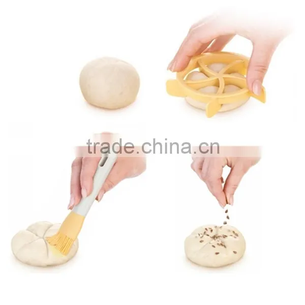 Food Grade Plastic Kaiser Roll Maker Toast Bread Mold Sandwich Cutter photo-2