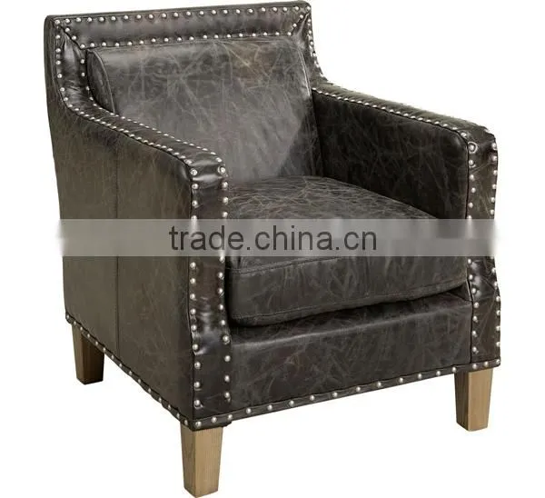 Italy Waxy Leather Wing Chairs