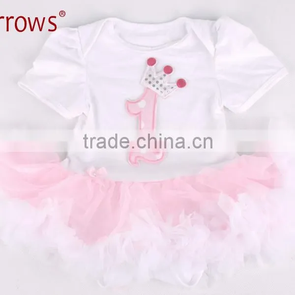 2016 Baby Girls Dress Cute Short Sleeve Spring Sport Princess Style Party Clothing photo-5