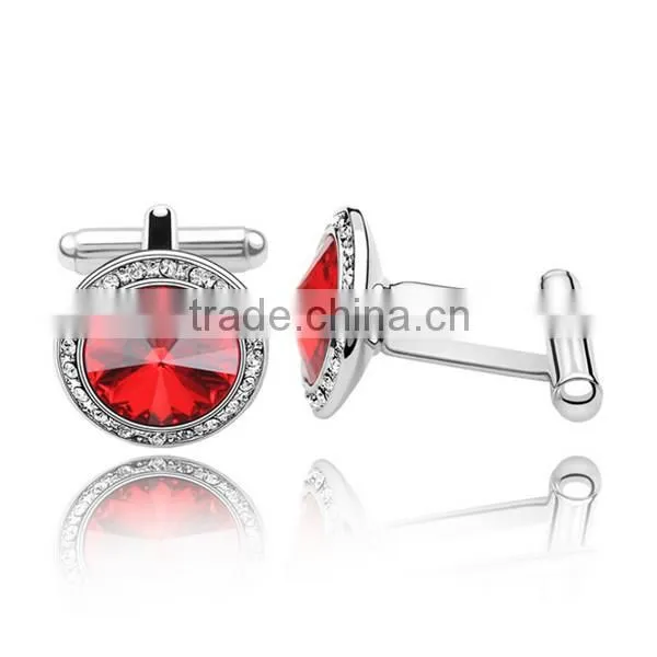 Purple Crystal Metal Cufflinks Customized Wedding Accesories Cuff Link for Man photo-2