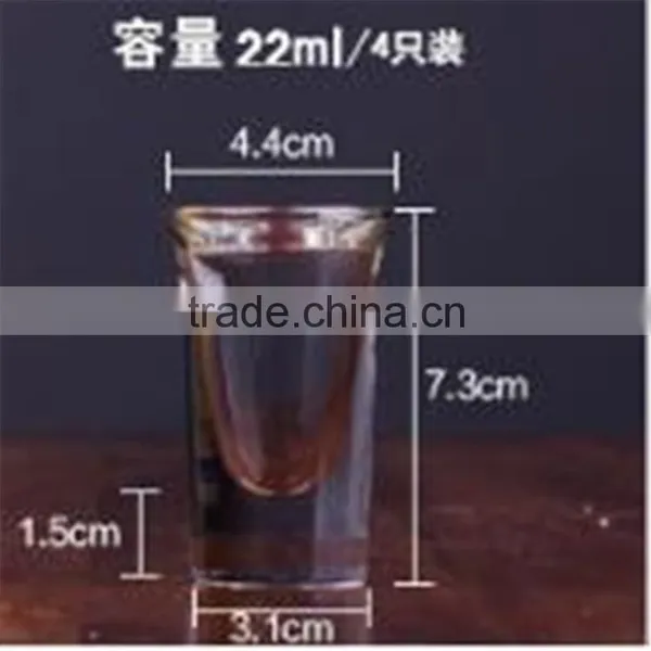 Unique Design Mini 22ml Heavy Base Shot Glass With Line photo-5