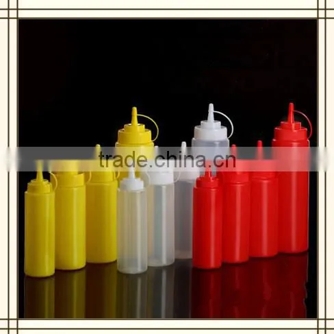 8oz 12oz 16oz 24oz Plastic PE Food Grade Squeeze Bottle for Jam Jar