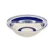 Blue Striped Stoneware Bowls