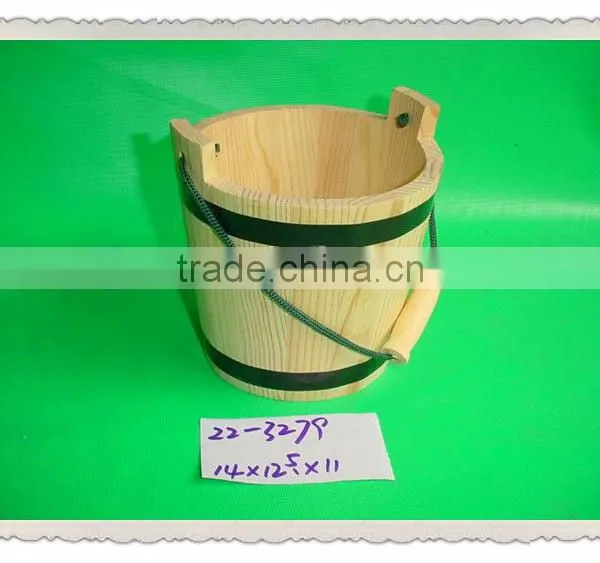 New Product Mini Wooden Bucket,wooden Bucket Wtih Hanger photo-5
