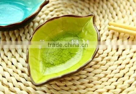 Wholesale Stock Small Order Leaf Shaped Ceramic Condiment Plate photo-6