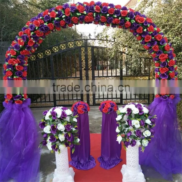 Decorative Artificial Plastic Wedding Flower Arch for Outdoor photo-2