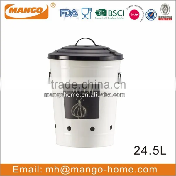 Chalkboard Printing Metal With Covering Storage Bin photo-2