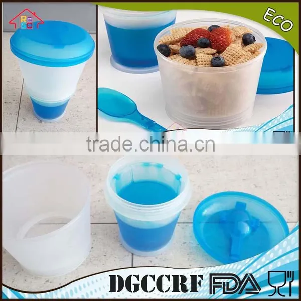 NBRSC Snack Milk Cup For Breakfast With Spoon Cereal To Go photo-4