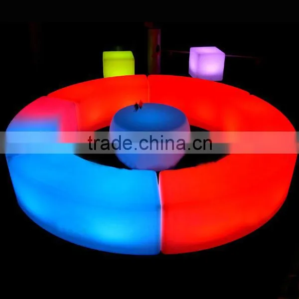 LED Colorful Decorative Bar, Garden Waterproof Weight Bench Illuminated Bench photo-4