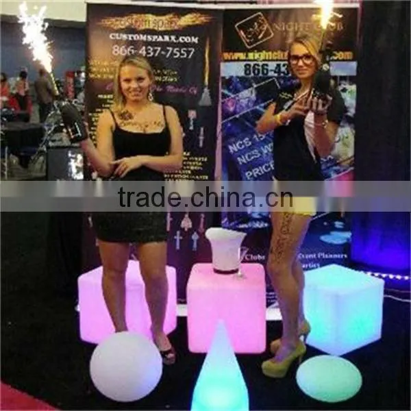 43CM Outdoor Waterproof LED Cube Color Changing Square Bar Seat LED Furniture for Sale photo-2