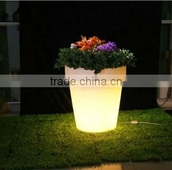 LED Large Polyethylene Led Flower Pot /led Unique Glazed Plastic Flower Pot photo-5