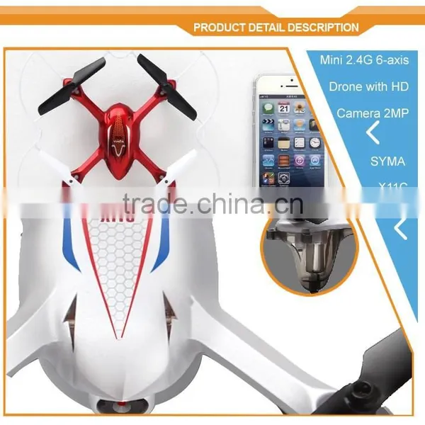 China Import Toys 2.4G rc Drone With Camera hd 2mp SYMA X11C Syma Drone photo-3