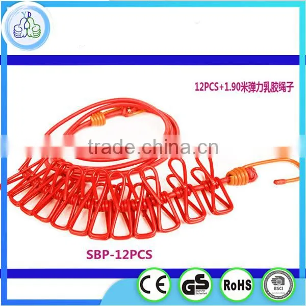 Wholesale Metal Travel Clothes Line With Clips Made in China photo-3