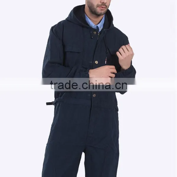 Comfortable Navy Blue Winter Working Coverall In Workwear photo-5