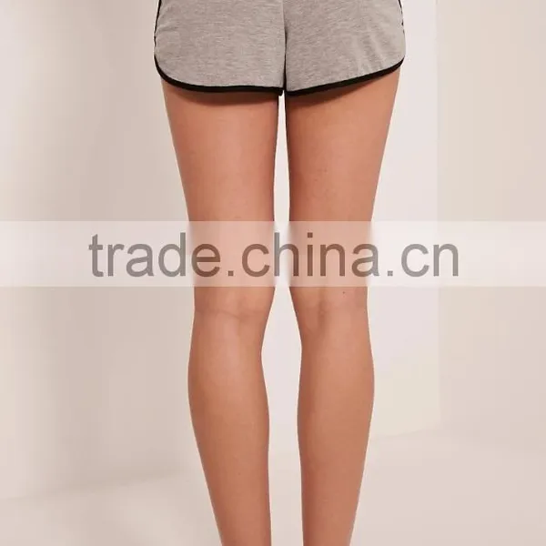 MGOO Women Grey Contrast Runner Shorts Cotton Running Shorts Sport Hot Shorts photo-5