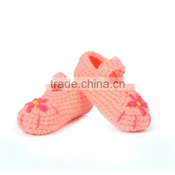 Beautiful Flower Baby Crochet Knitting Hand Made Boot Shoes photo-3