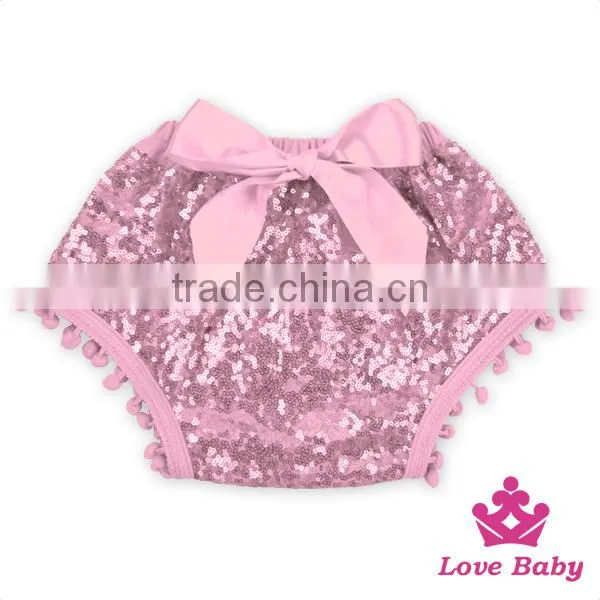 Adorable Baby Bloomers Plain Turquoise Girls Cotton & Sequins Bloomers Stylish Baby Bloomers Wholesale photo-4