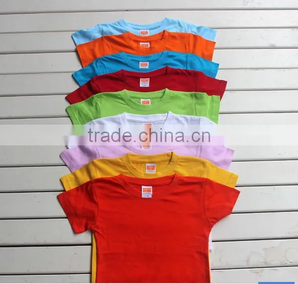 Manufactuer Hot Sales Pure Cotton Kids t Shirt 9 Colors Blank T-shirts photo-4