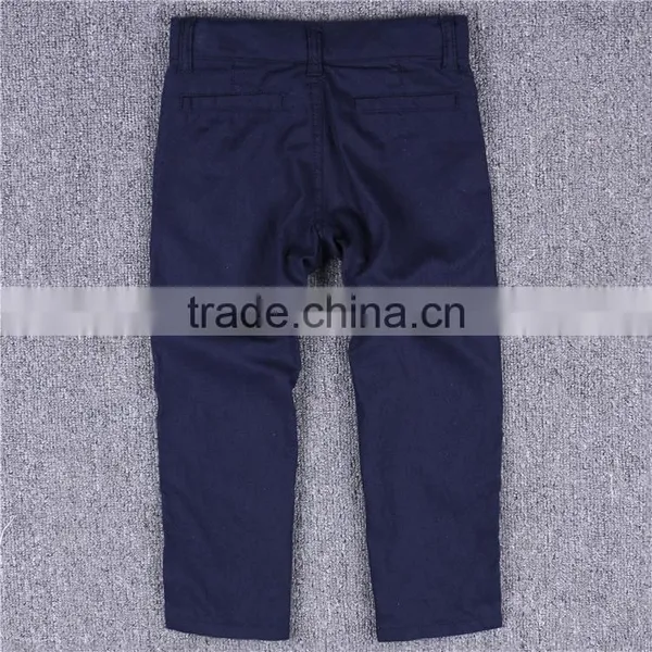 Best Selling Custom Quality Classic Casual Boys 100%cotton Woven Pants photo-4