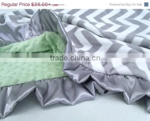 Custom Baby Girl Chevron Stroller Blanket photo-5