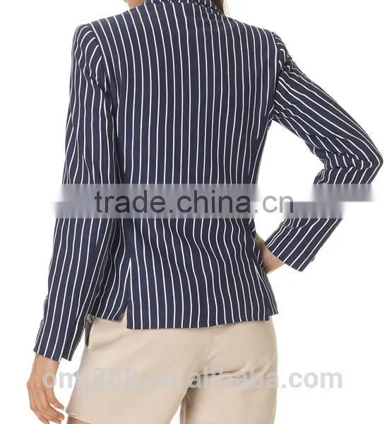Wholesale Women Single Button Stripe Blazer photo-2
