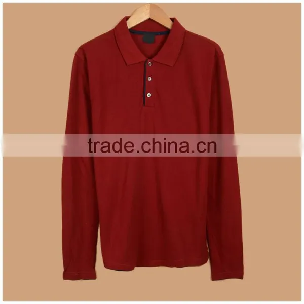 Factory Wholesale Custom Collar High Quality Mens Long Sleeve Polo Shirts photo-4