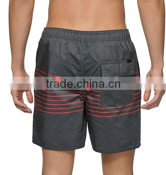 2016 Wholesale Spandex Nylon/cotton Surf Shorts With Elastic Waist Band Drawstring photo-3