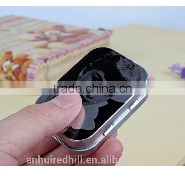 2017 Customized Mini Square Small Iron Box Packaging With Logo Printing photo-3